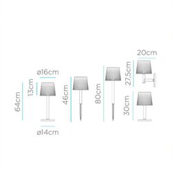 Lampara Solar Greta + Bareria  Color Blanca New Garden