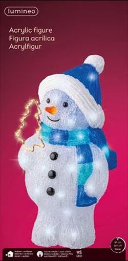LED Snowman Acrylic Steady Outdoor L20.50-W21.50-H43.20CM-95LBLA