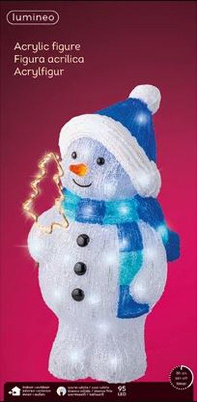 LED Snowman Acrylic Steady Outdoor L20.50-W21.50-H43.20CM-95LBLA