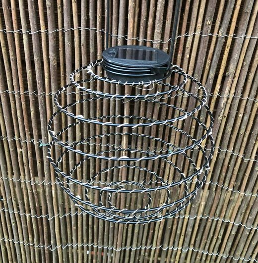 Led Solar Metal Wire 45 luces color blanco cálido