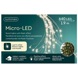 Luces LED Bunch color silver/blanca fria 195cm-40l