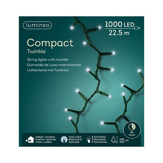 LED Compact Lights 10 Function Cable Negro 2250CM 1000LEDS Color Changing