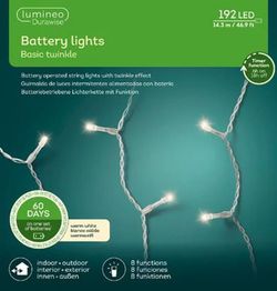 Luces LED Durawise Basic 1430cm 192l color transparent/blanca calida