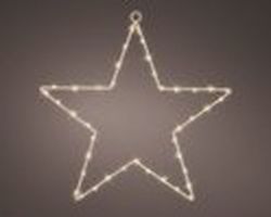 Luces LED en forma de estrella dia58.00cm-50l color white/blanca calida