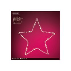 Luces LED en forma de estrella dia58.00cm-50l color white/blanca calida