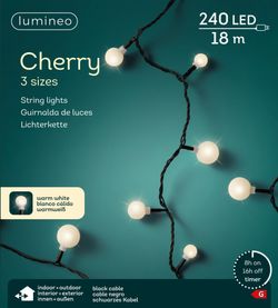 LED Cherry negre 1800CM 240LEDs blanca cálida