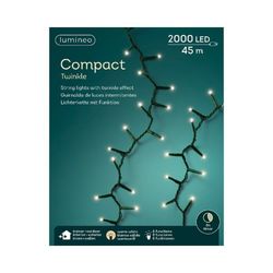 Luces led twinkle compact cable verd 45m 2000led tono cálido Lumineo