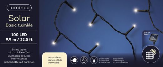 Luces LED Solar l990.00cm color black/blanca calida