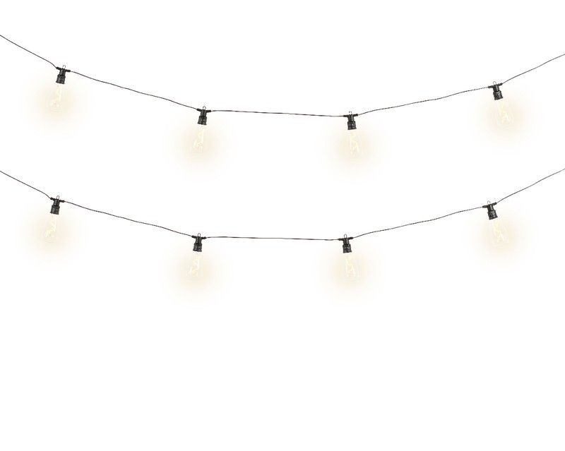Luz de Fiesta Led Fija para exterior 50CM-10L BLACK/WARM WHITE