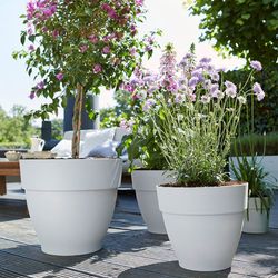 Maceta vibia campana redonda 25cm color blanco Elho®