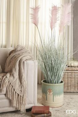 Maceta Glaze Cilindro  D20 H19 Más pequeño Mezcla verde