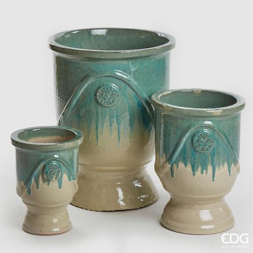 Maceta Glaze Copa H58 D47 grande Mezcla Verde
