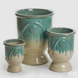 Maceta Glaze Copa Mezcla Verde
