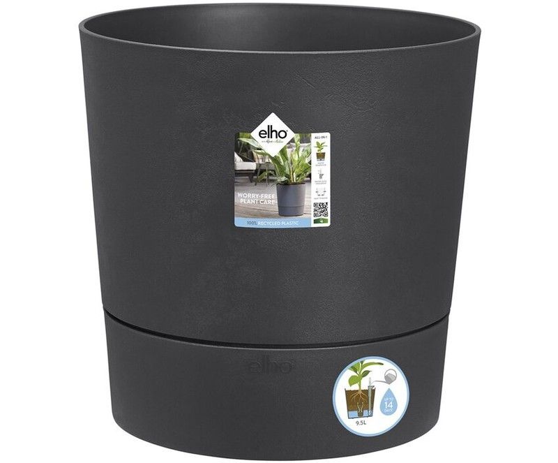 Maceta Greensense aqua care Elho® Maceta Greensense Aqua Care de 30cm en color gris carbón Elho®