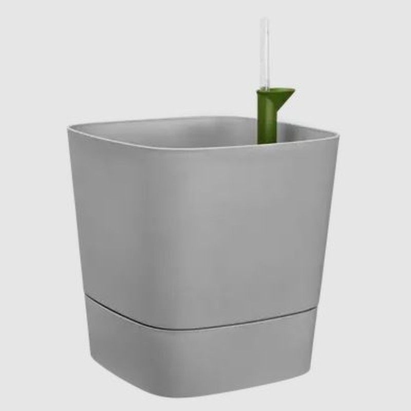 Maceta Greensense aqua care square Elho® Maceta Greensense aqua care square de 30cm color gris carbón Elho®
