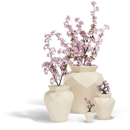 Maceta Origami HANAMI Crema 80cm