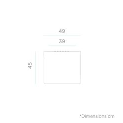 Macetero cuadrado narciso 50cm color antracita New Garden