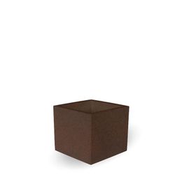 Macetero cuadrado narciso 50cm color bronce New Garden
