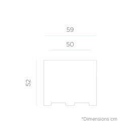 Macetero cuadrado narciso 60cm color antracita New Garden