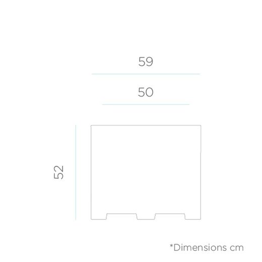 Macetero cuadrado narciso 60cm color antracita New Garden