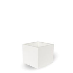 Macetero cuadrado narciso 60cm color blanco New Garden