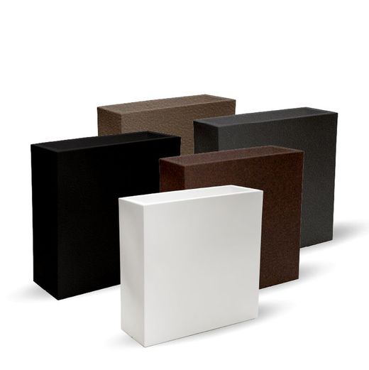 Macetero rectangular 80x32x80 de color Bronce