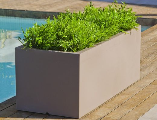 Macetero rectangular jara 100 x 40 color topo