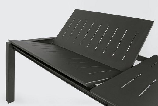 Mesa de Aluminio Extensible Konnor Antracita 160-240X100