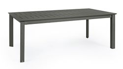 Mesa de Aluminio Extensible Konnor Antracita 160-240X100