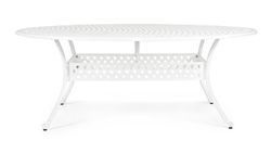 Mesa de jardín Ivreda Oval blanco
