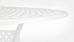 Mesa de jardín Ivreda Oval blanco