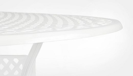 Mesa de jardín Ivreda Oval blanco