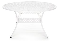 Mesa de jardín Ivreda Oval blanco