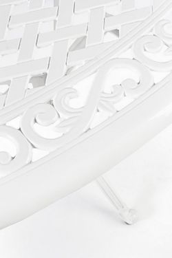 Mesa de jardín Ivreda Oval blanco