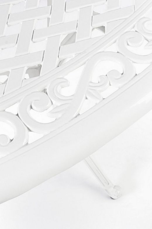 Mesa de jardín Ivreda Oval blanco