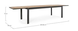 Mesa extensible Belmar 220-340x100cm antacrita