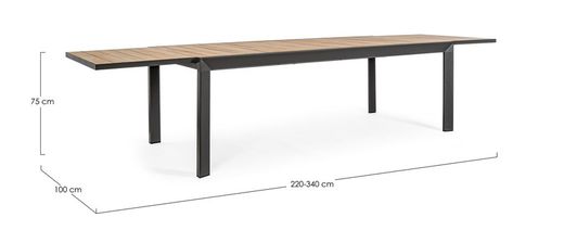 Mesa extensible Belmar 220-340x100cm antacrita