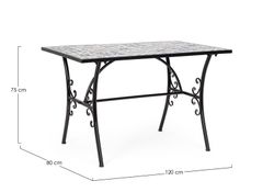 MESA MYKONOS RECT 120X80