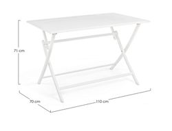 Mesa Plegable Elin 110x70 de color blanco