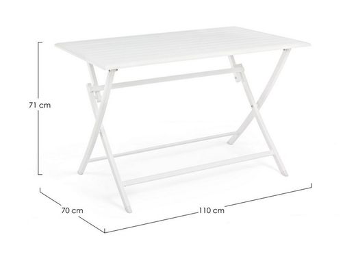 Mesa Plegable Elin 110x70 de color blanco