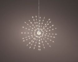 MICRO LED POLESTAR 8 FUNCIONES EFECTO CENTELLEO EXTERIOR COLGANTE SILVER/WARM WHITE -  DIA55