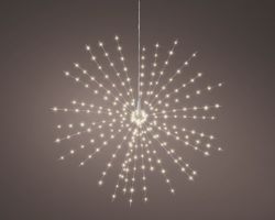 MICRO LED POLESTAR 8 FUNCIONES EFECTO CENTELLEO EXTERIOR COLGANTE SILVER/WARM WHITE -  DIA75.00