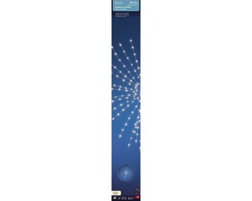 MICRO LED POLESTAR 8 FUNCIONES EFECTO CENTELLEO EXTERIOR COLGANTE SILVER/WARM WHITE -  DIA75.00