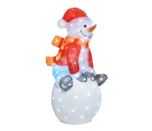 Muñeco De Nieve LED Acrílico Fijo Para Exteriores L33.00-W40.50-H70.50CM-100L