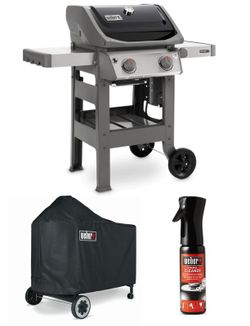 Pack Barbacoa de gas spirit ii 210 gbs + funda premium + limpiador