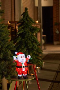 Papa Noel LED Acrílico Fijo Para Exterior