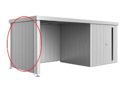 Pared lateral para Cobertizo para Caseta Neo GR. 2A/2B/2C/2D Plata Metálica