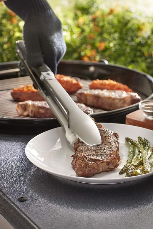 Pinza de acero inoxidable Weber