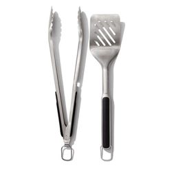Pinzas y pala Oxo para barbacoa - set acero inoxidable y temporizador de cocción