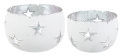Vaso portavelas con estrelllas